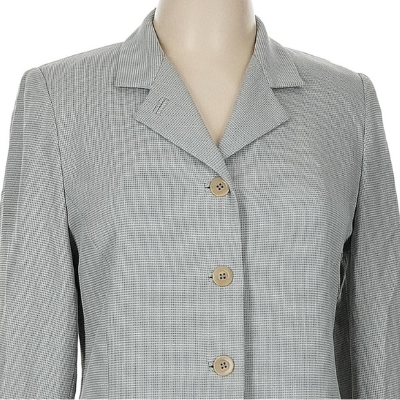 Vintage Alex Garfield & Marks Women’s Long Blazer Jacket Gray Tailored Size 6 S - Picture 6 of 6